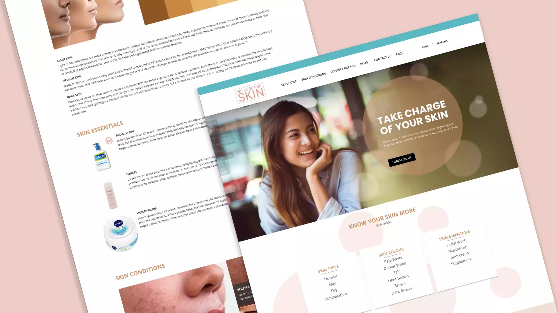 We Care For Skin Website